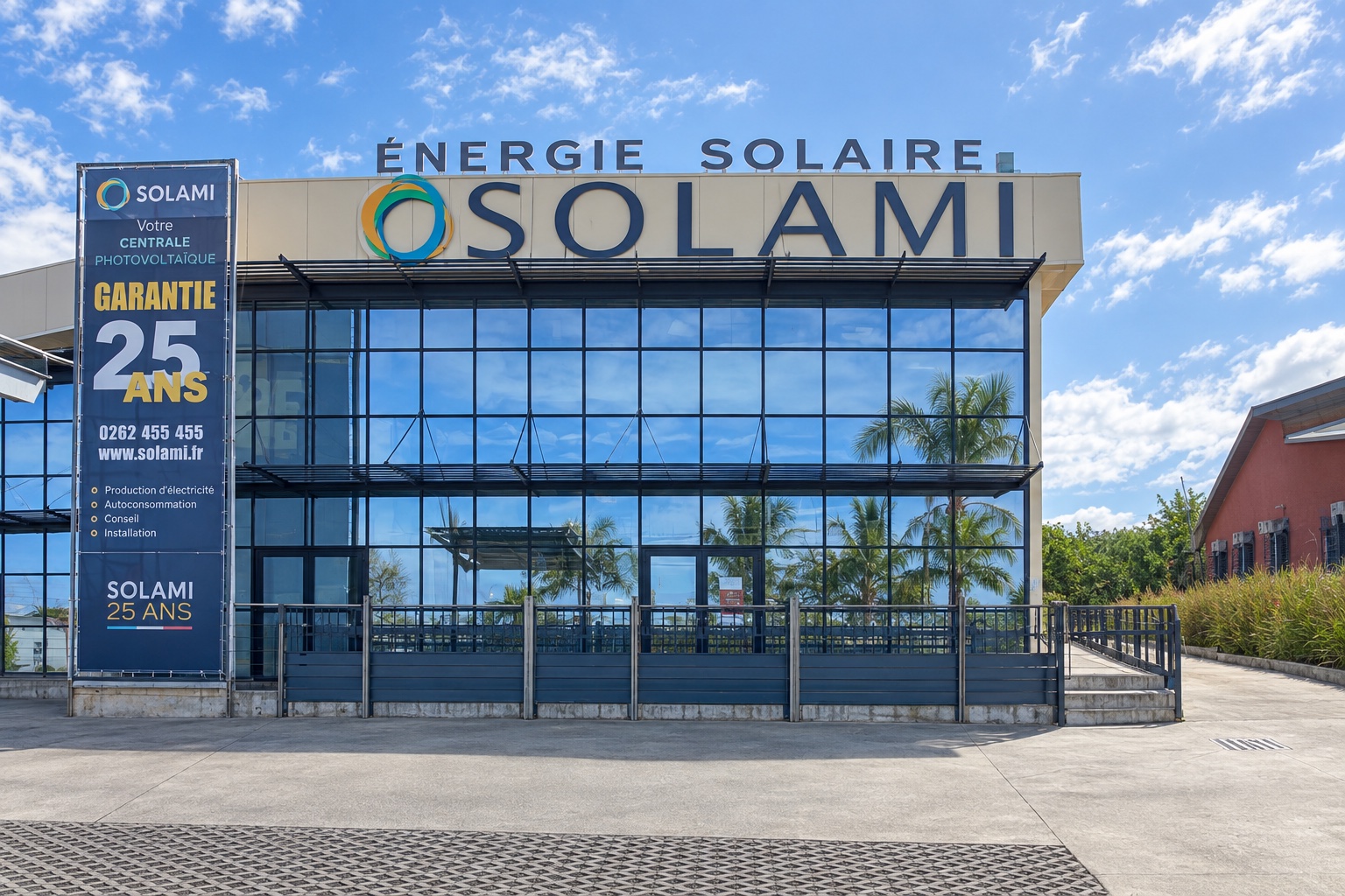 La façade du bâtiment Solami à Saint-Pierre